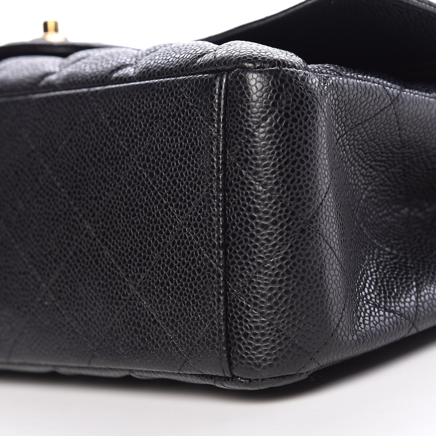Caviar Quilted Maxi Double Flap Black