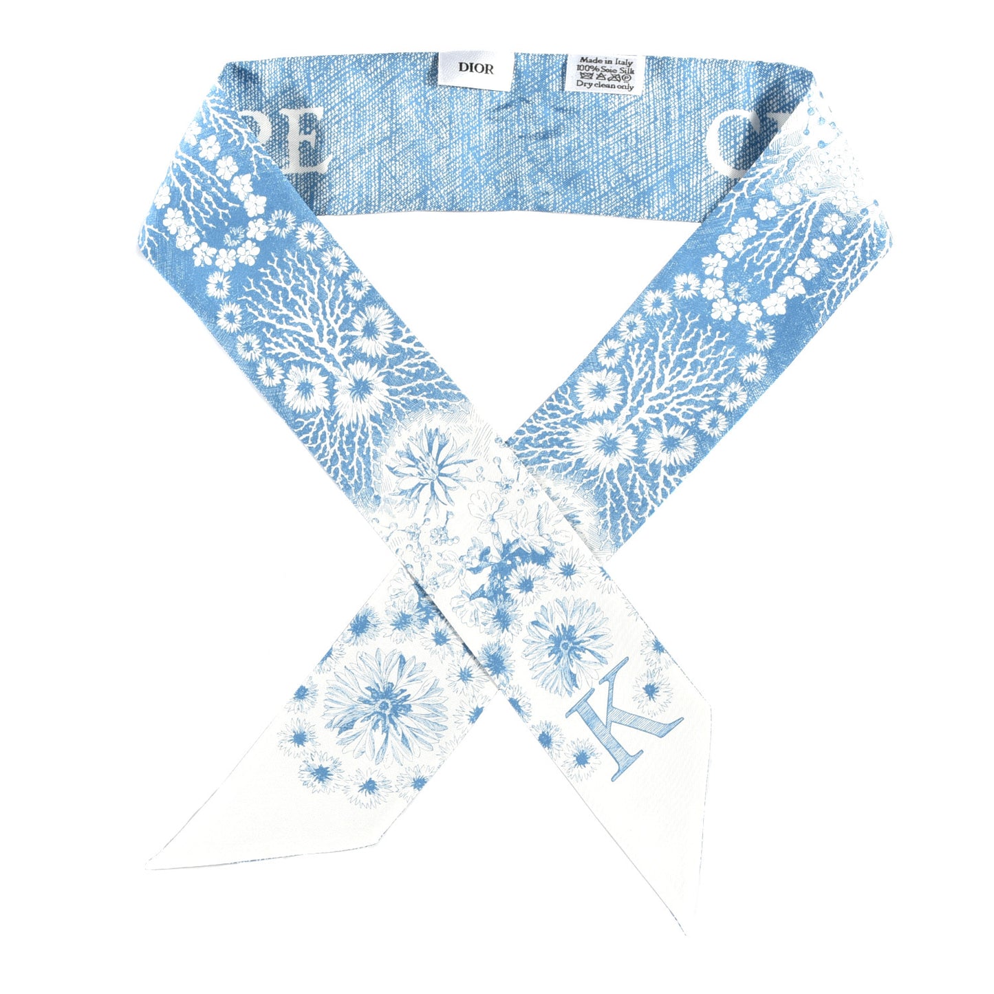 Silk ABCDior K Mitzah Scarf Blue