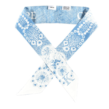 Christian Dior Silk ABCDior K Mitzah Scarf Blue 1 of 3