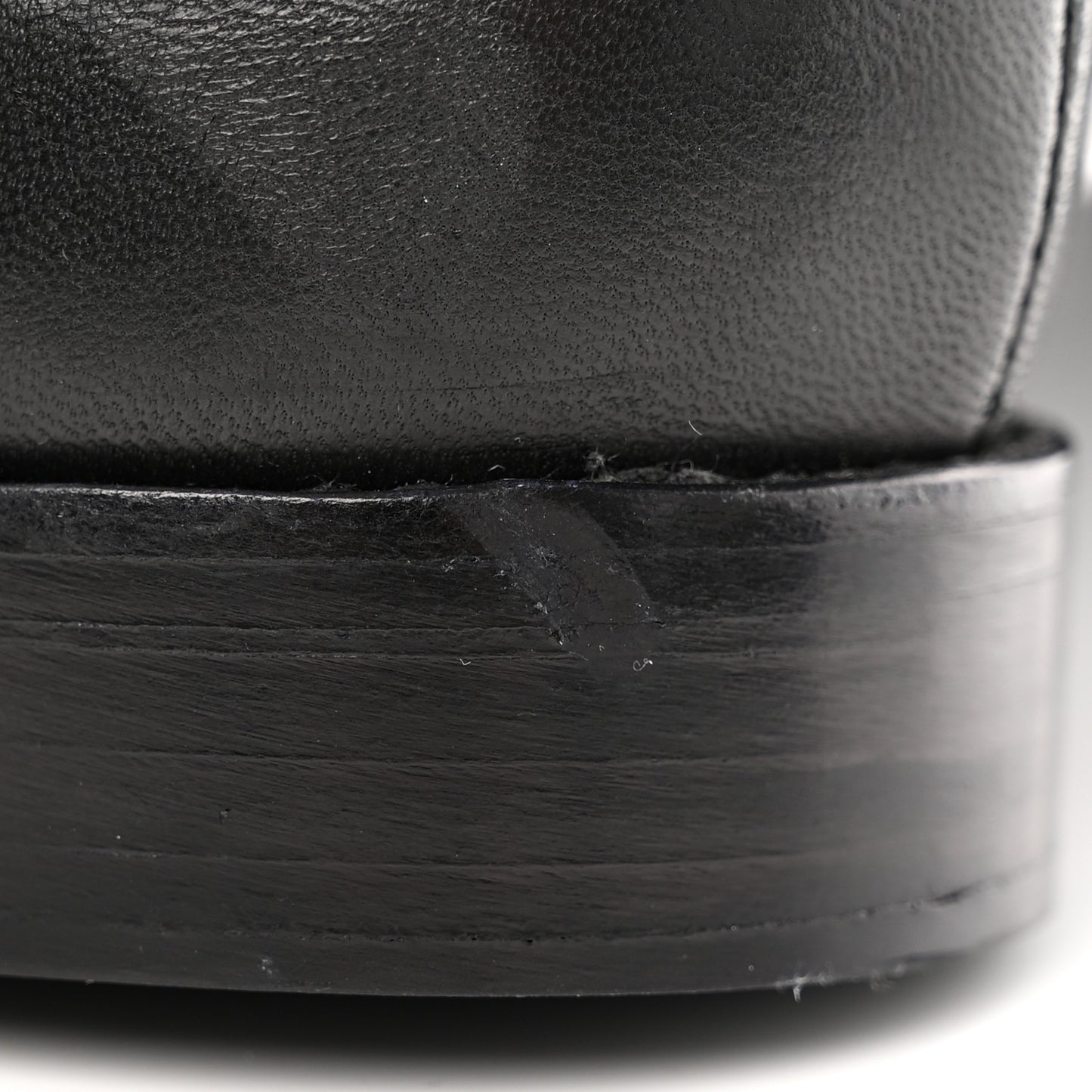Calfskin Cannage Tall Riding Boots 38.5 Black