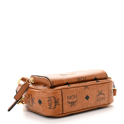 MCM Visetos Monogram Small Aren Crossbody Cognac 2 of 10