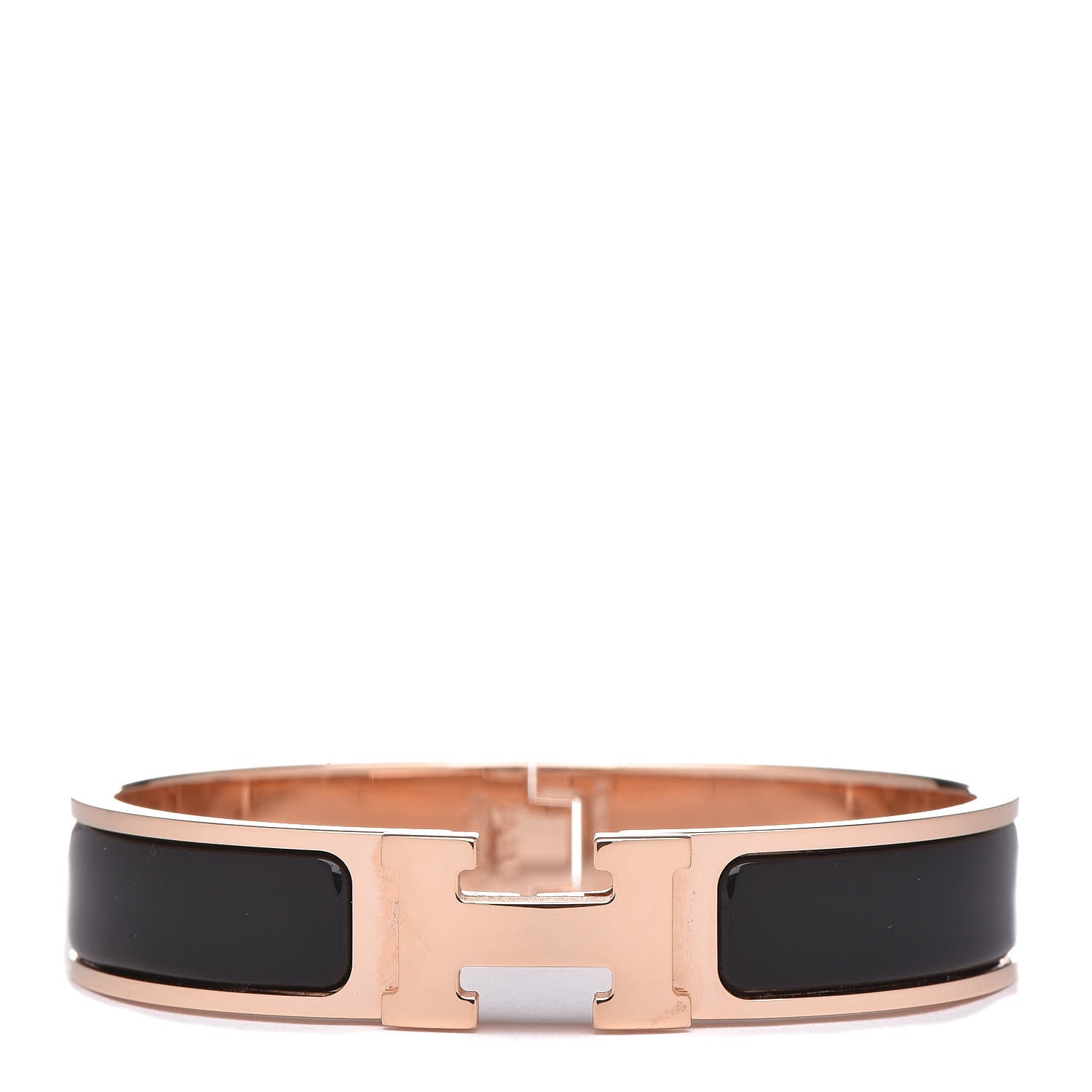 Hermes Enamel Narrow Clic Clac H Bracelet PM Black 1 of 6