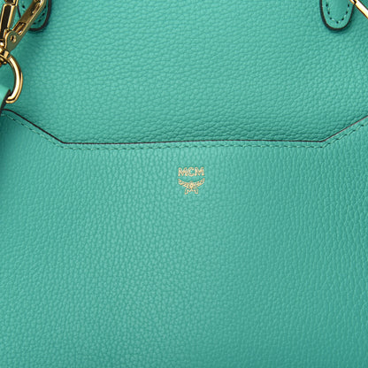 MCM Grained Calfskin Medium Milla Convertible Backpack Oasis Green 10 of 11