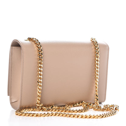 Saint Laurent Grain De Poudre Small Monogram Kate Satchel Nude Powder 3 of 9