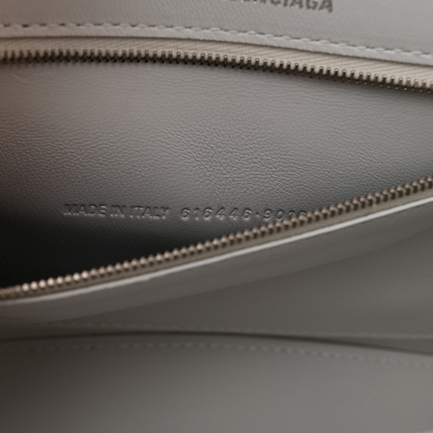 Balenciaga Shiny Calfskin Crocodile Embossed Small Hourglass Sling Shoulder Bag White 7 of 13