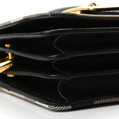 Burberry House Check Bridle Calfskin Small Madison Buckle Bag Black 9 of 11