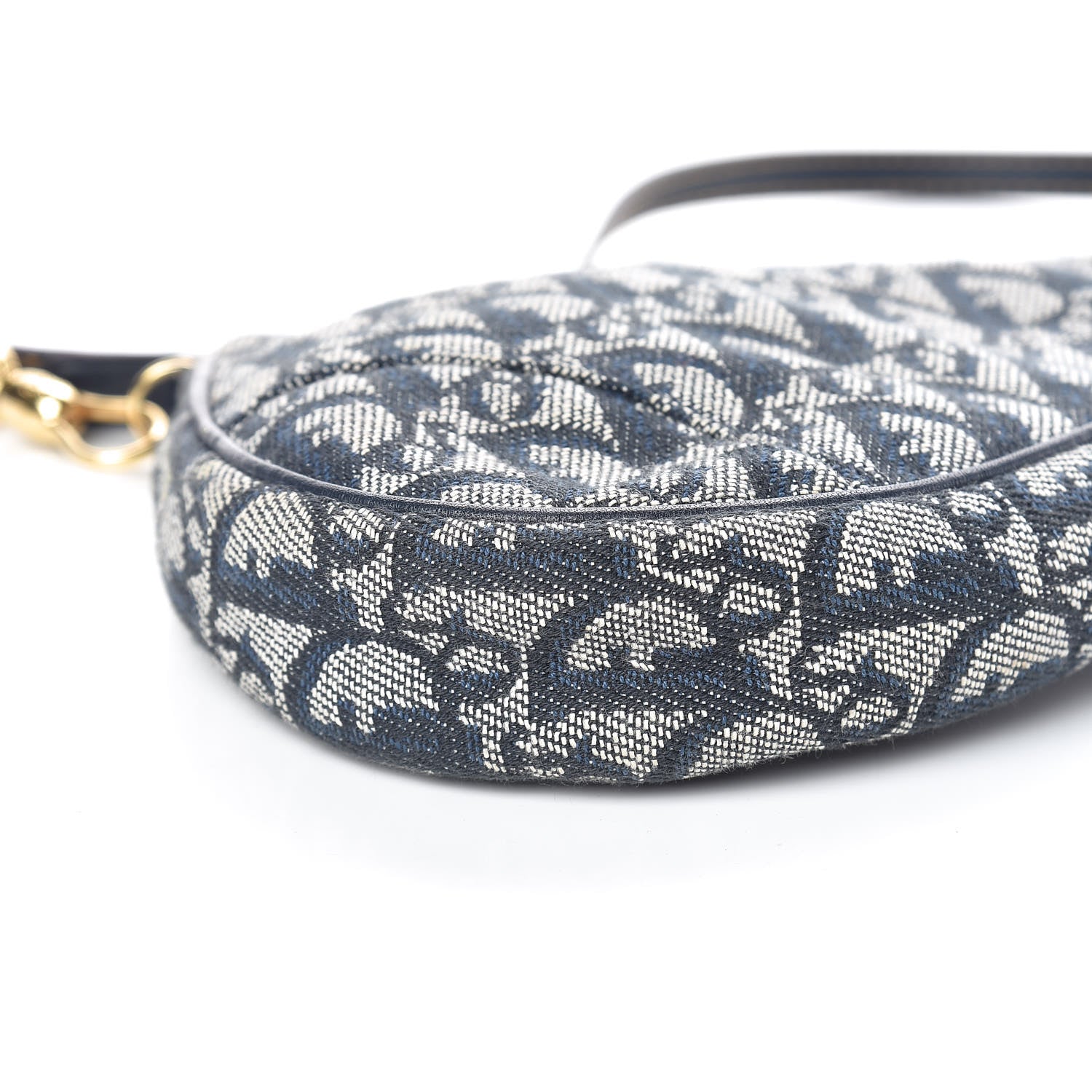 Christian Dior Monogram Mini Saddle Pochette Navy 8 of 10