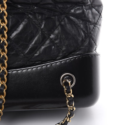 Chanel Aged Calfskin Quilted Small Gabrielle Backpack Black 10 of 14