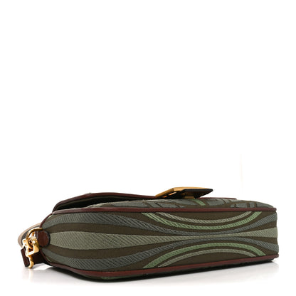 Fendi X SARA COLEMAN Canvas Vitello King FF Fish Eye Embroidered Baguette Amazzonia Ghianda 4 of 10