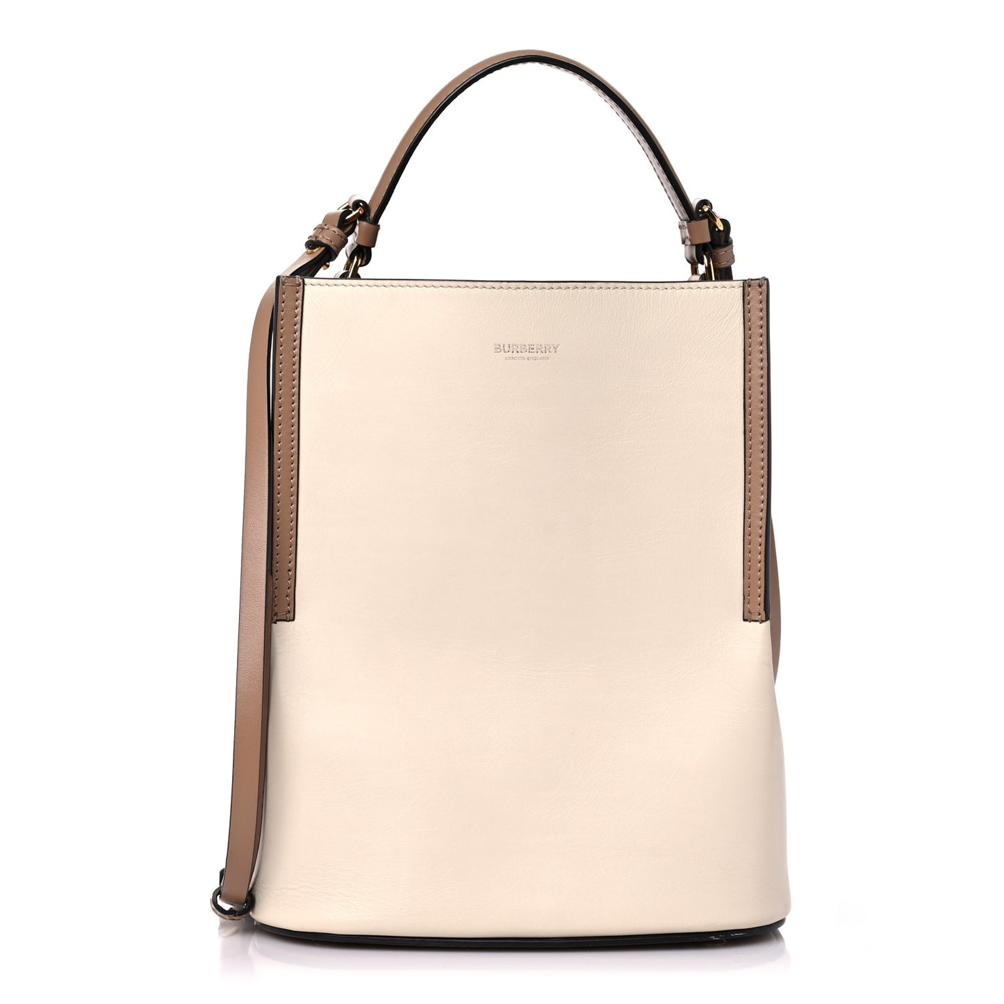 Calfskin Small Peggy Bucket Bag Cream