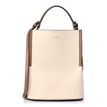 Burberry Calfskin Small Peggy Bucket Bag Cream 2 of 19