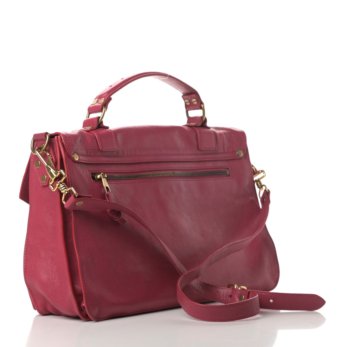Lambskin Medium PS1 Satchel Raspberry