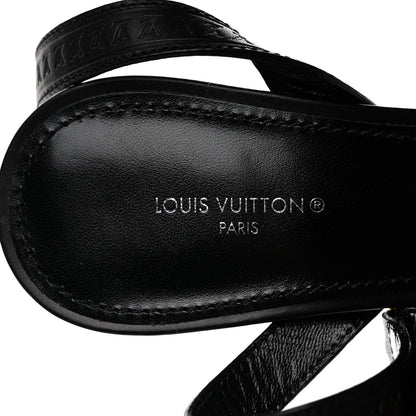 Louis Vuitton Calfskin Monogram Silhouette Sandals 38 Black 7 of 7