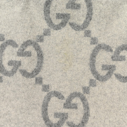 Gucci Wool Cashmere GG Monogram Blanket Grey 3 of 3