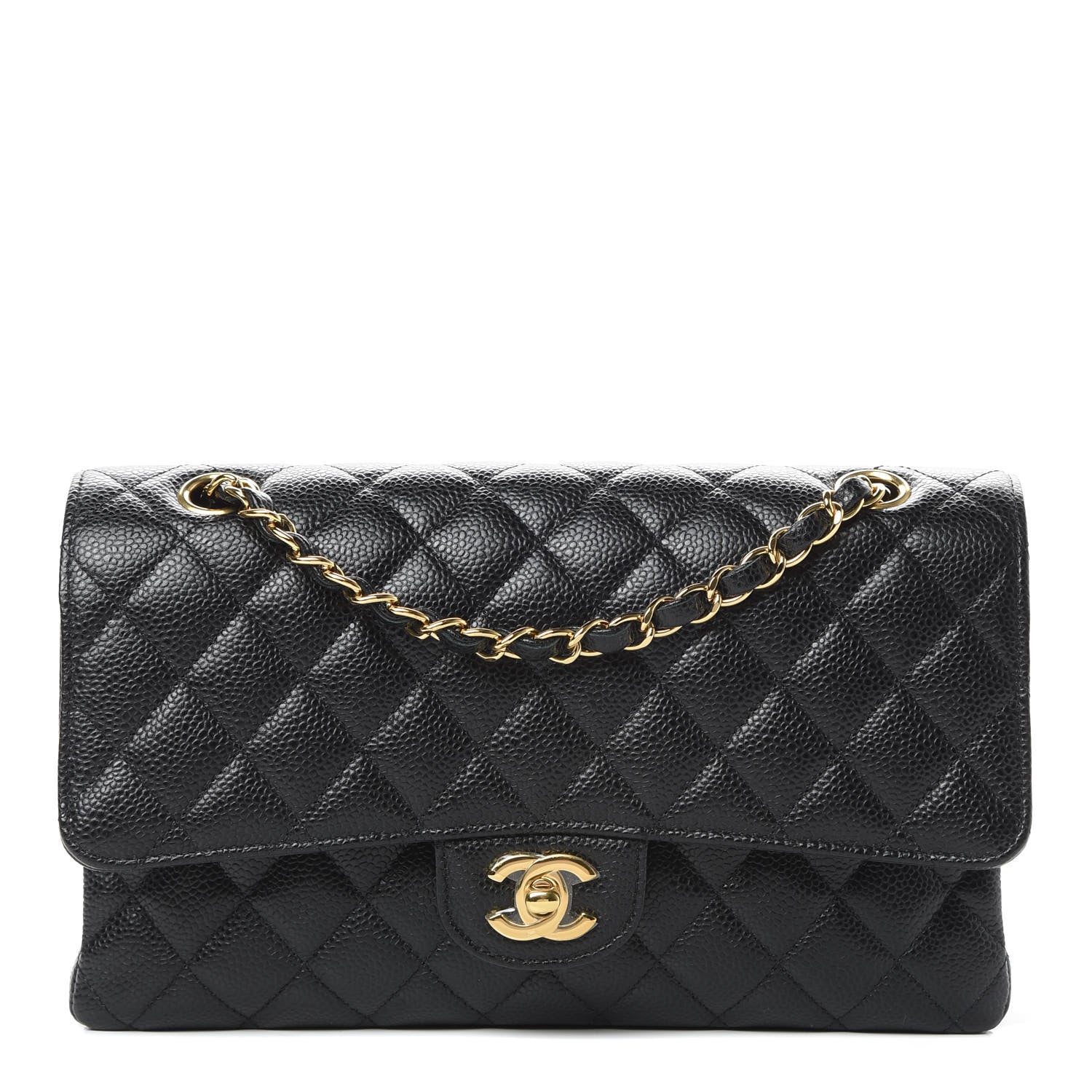 Chanel Caviar Quilted Medium Double Flap Black 1 of 12