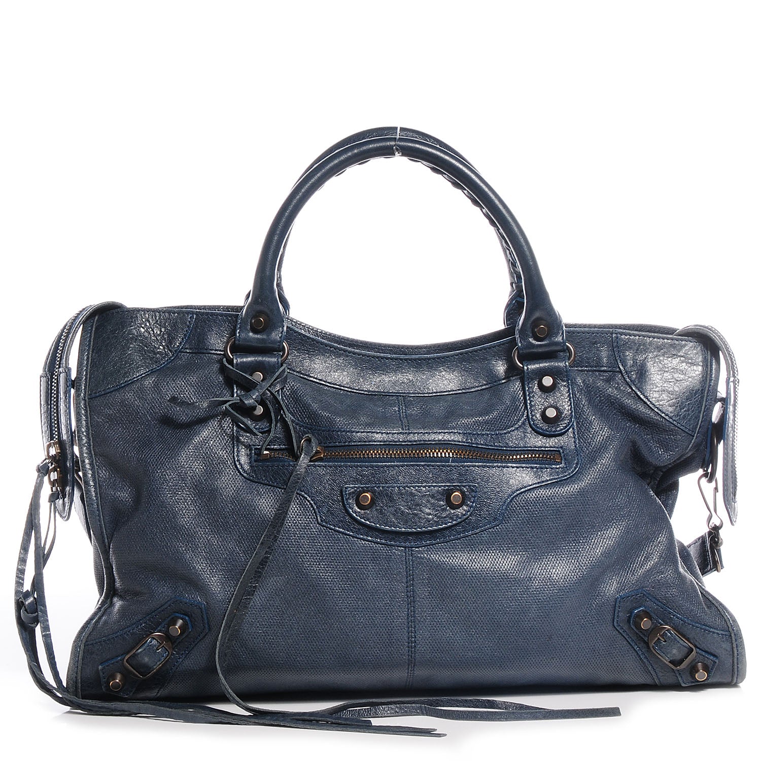 Balenciaga Agneau Perforated City Canard 1 of 10