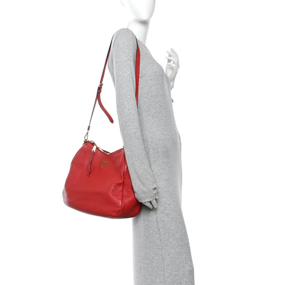 Prada Vitello Phenix Hobo Rosso 2 of 9