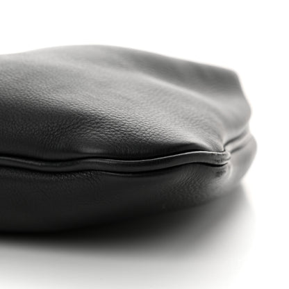 The Row Grained Calfskin Small Everyday Shoulder Bag Black 9 of 10
