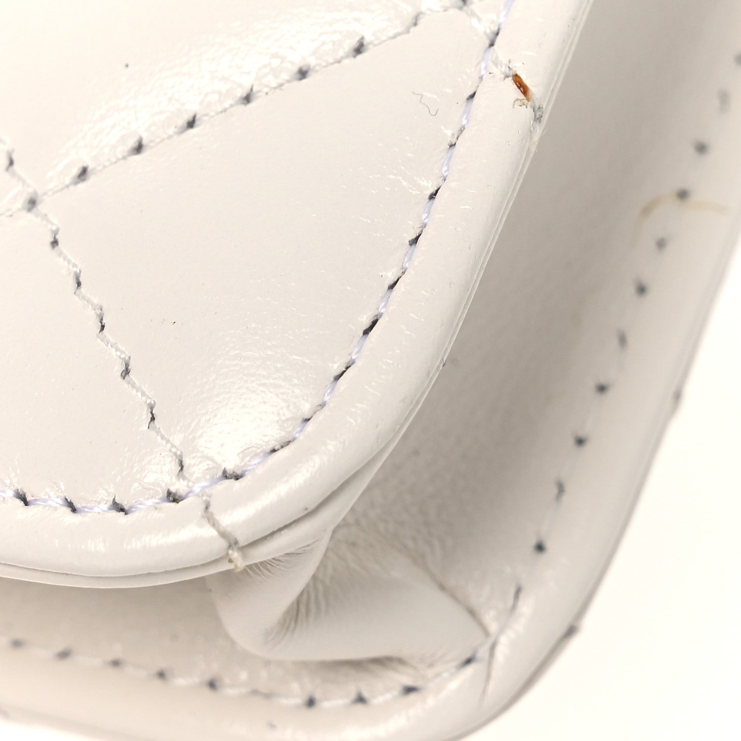 Chanel Calfskin Quilted Perfect Fit Coin Purse With Chain White 13 of 13