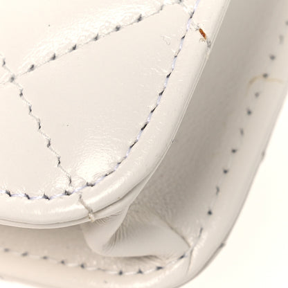 Chanel Calfskin Quilted Perfect Fit Coin Purse With Chain White 13 of 13