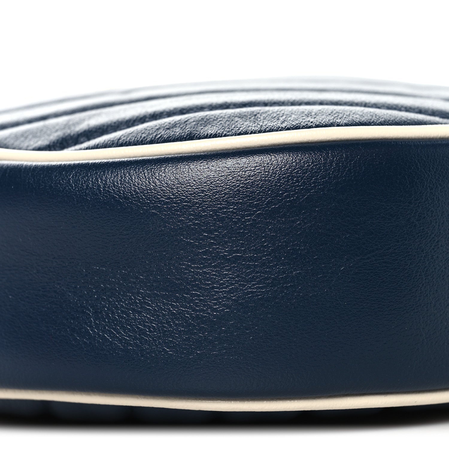 Gucci Azalea Calfskin Matelasse Diagonal Mini Torchon GG Marmont Round Shoulder Bag Blue Agata Mystic White 9 of 10