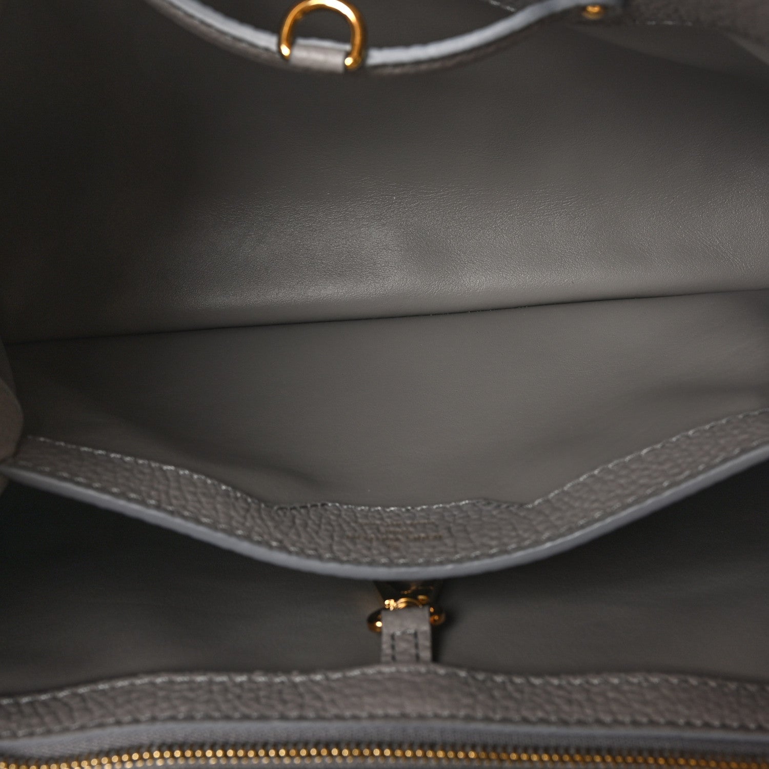 Louis Vuitton Taurillon Capucines MM Steeple Gray 5 of 9
