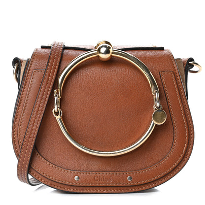 Chloe Calfskin Suede Small Nile Bracelet Bag Caramel 1 of 8