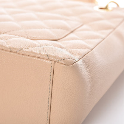 Chanel Caviar Quilted Petit Shopping Tote PST Beige Clair 10 of 11