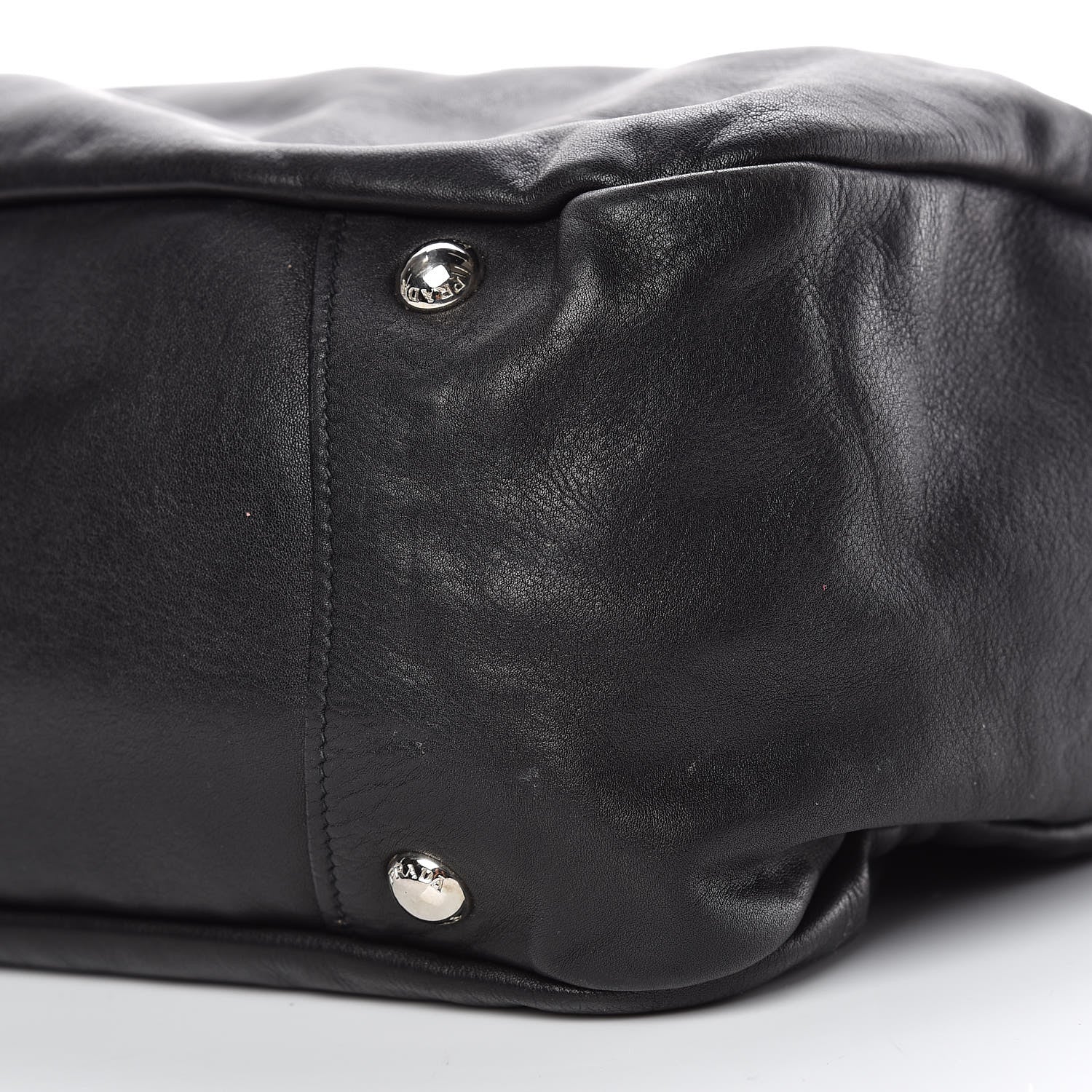 Prada Soft Calf Tote Black 6 of 11