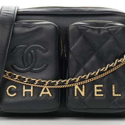Chanel Calfskin Quilted Small Camera Case Black 8 of 11