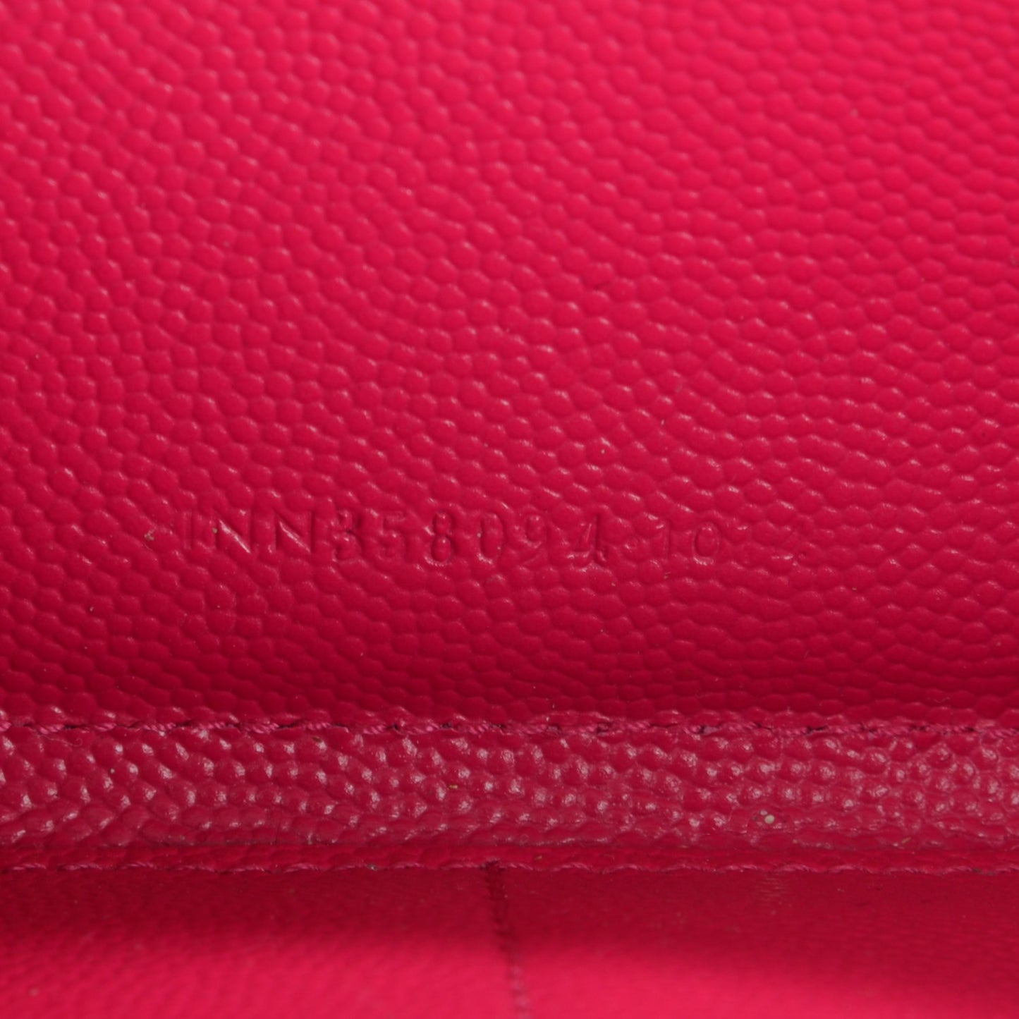Grain De Poudre Matelasse Chevron Monogram Zip Around Wallet Fuchsia