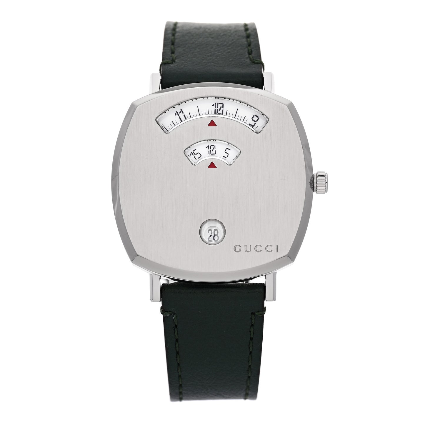 Stainless Steel Calfskin 35mm Grip Quartz Watch Green