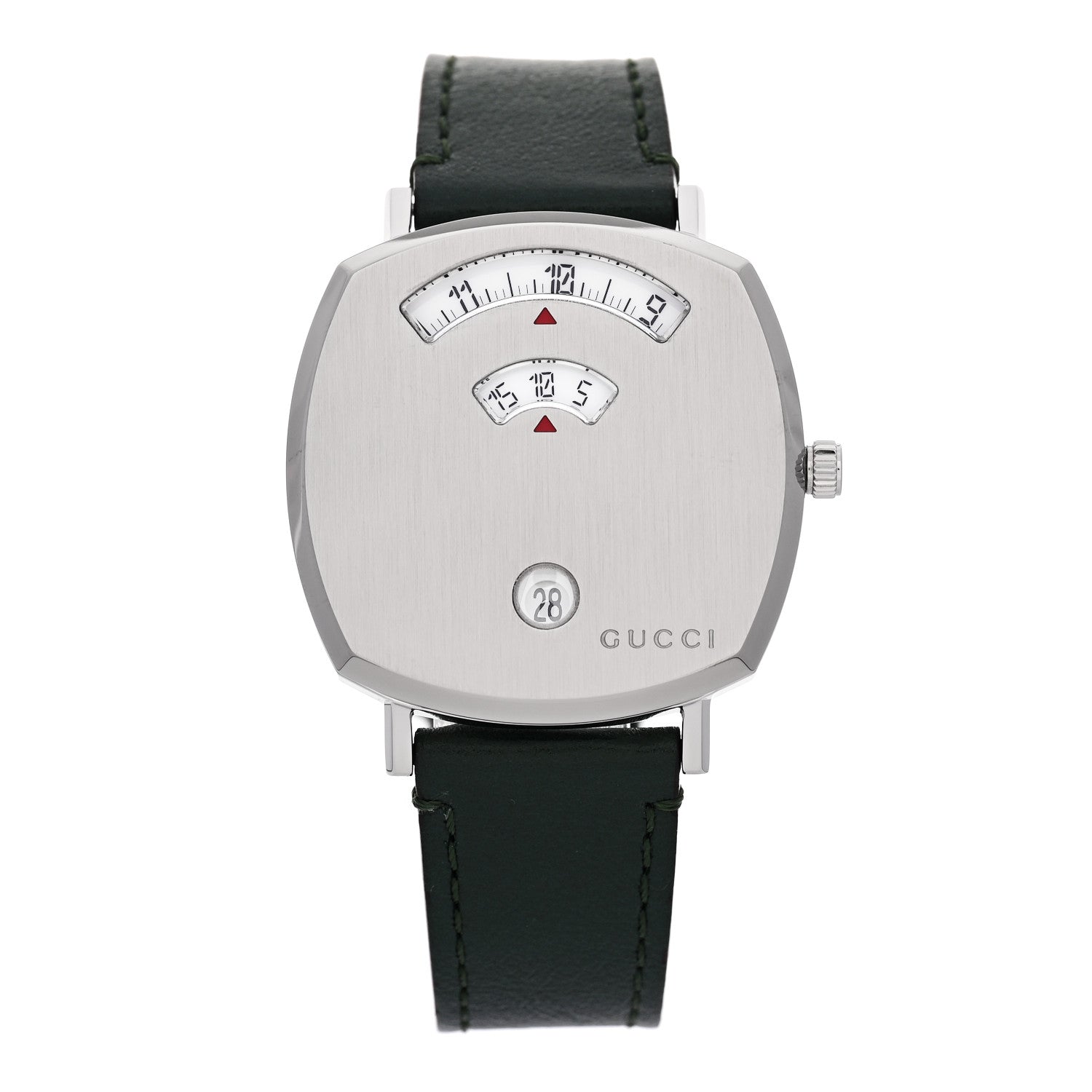 Gucci Stainless Steel Calfskin 35mm Grip Quartz Watch Green 1 of 4