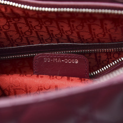 Christian Dior Lambskin Cannage Large Lady Dior Burgundy 7 of 13