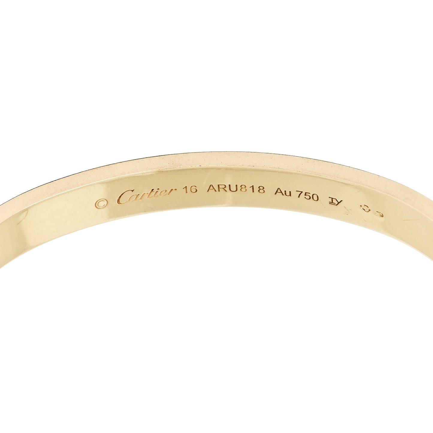 18K Yellow Gold LOVE Bracelet 16