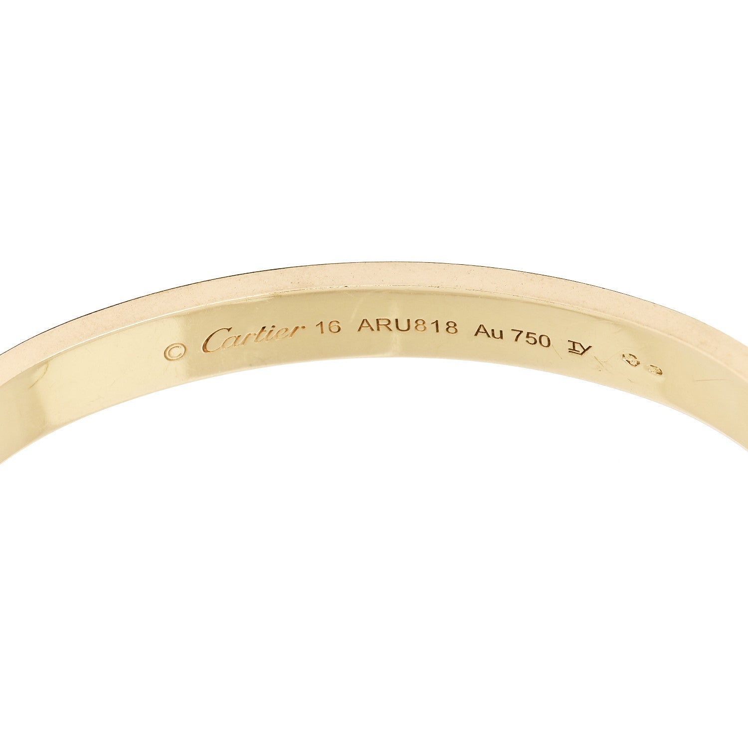 Cartier 18K Yellow Gold LOVE Bracelet 16 6 of 9