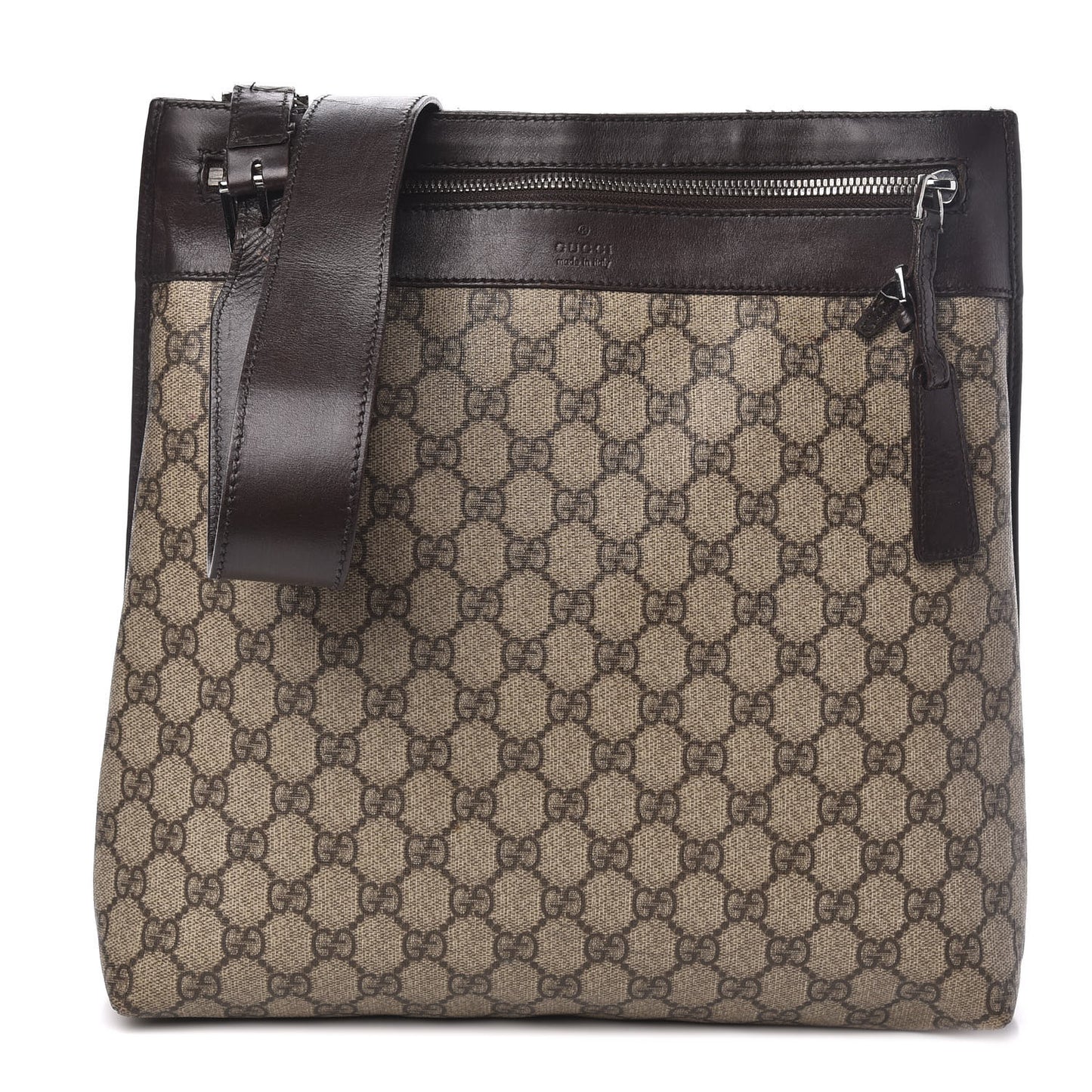 GG Plus Monogram Messenger Bag Brown
