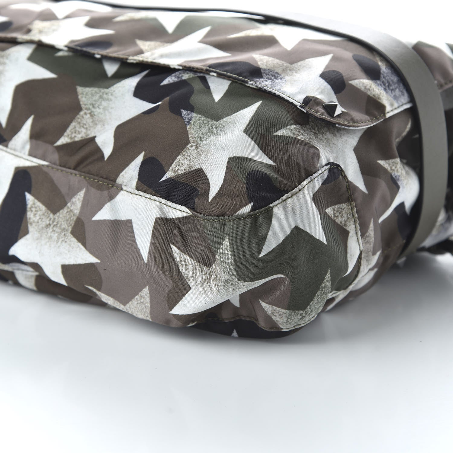 Valentino Garavani Nylon Printed Camustars Rockstud Messenger Bag Army Green White 7 of 9