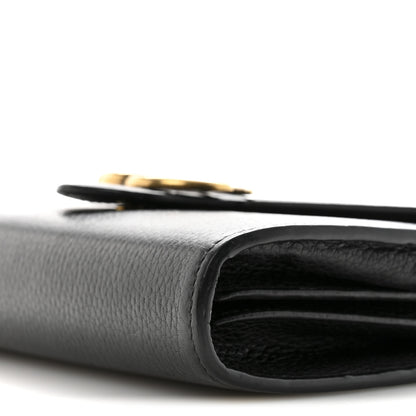 Gucci Calfskin GG Marmont Chain Wallet Black 10 of 11