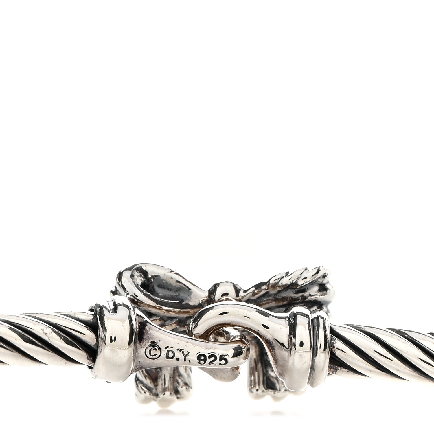 David Yurman Sterling Silver 18K Yellow Gold Bow Cable Collectibles Bracelet 3 of 3