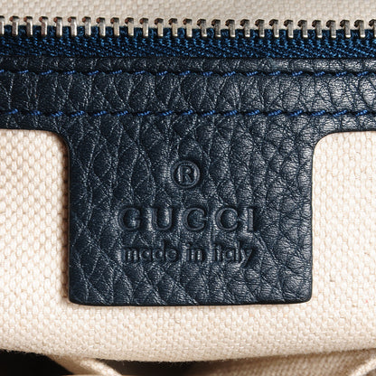 Gucci Guccissima New Bamboo Small Tassel Tote Dark Blue 6 of 7