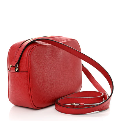 Gucci Pebbled Calfskin Small Soho Disco Bag Vibrant Red 3 of 12