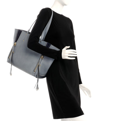 Chloe Smooth Calfskin Medium Milo Shopping Tote Cloudy Blue 2 of 7