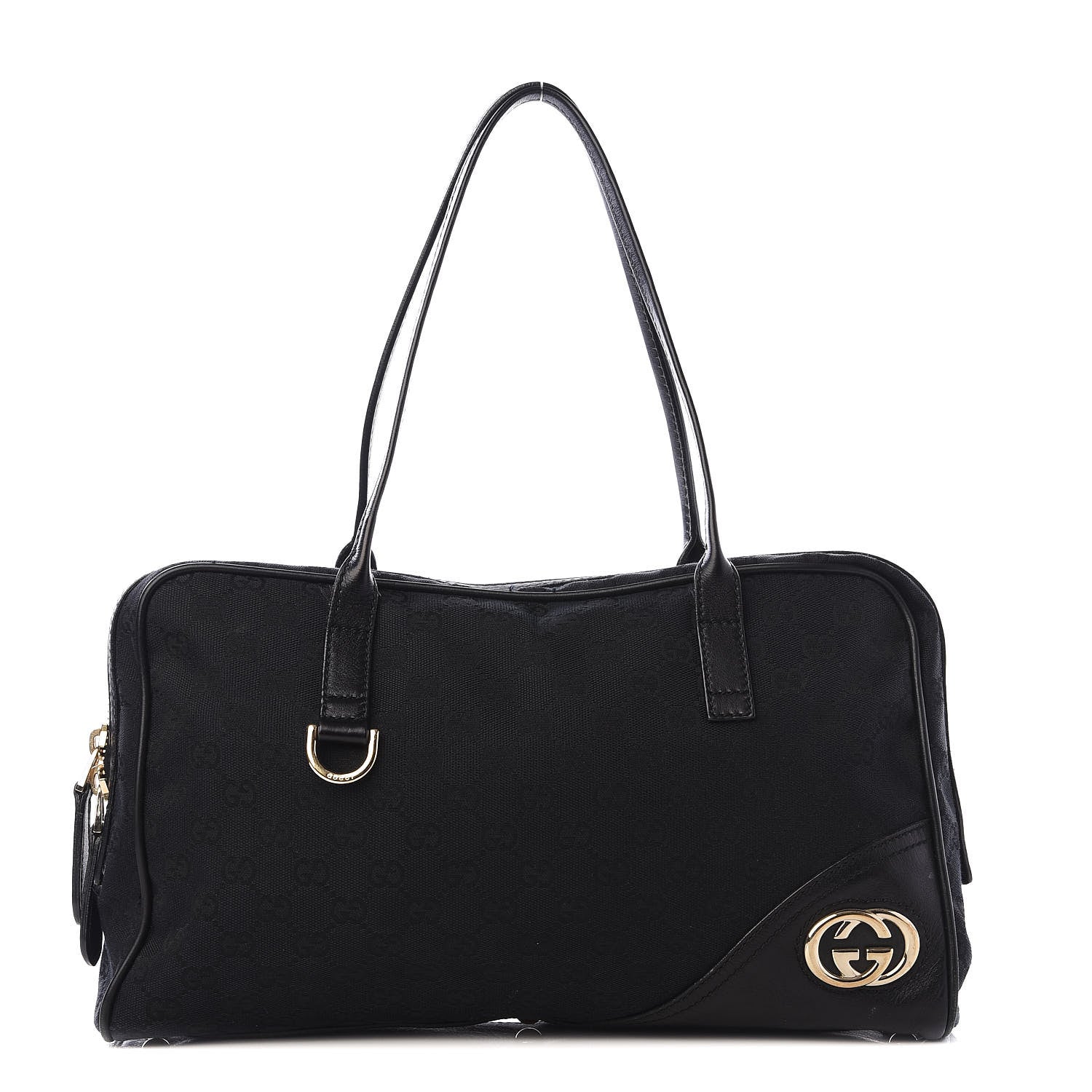Gucci Monogram Medium New Britt Boston Black 1 of 10
