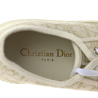 Christian Dior Canvas Oblique Walk'N'Dior Low Top Sneakers 37 Pale Gold 8 of 9