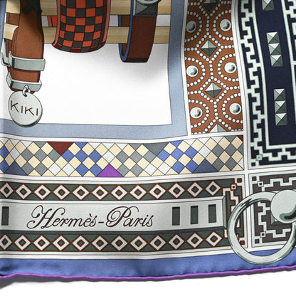 Hermes Silk Colliers de Chiens Scarf 90 2 of 5