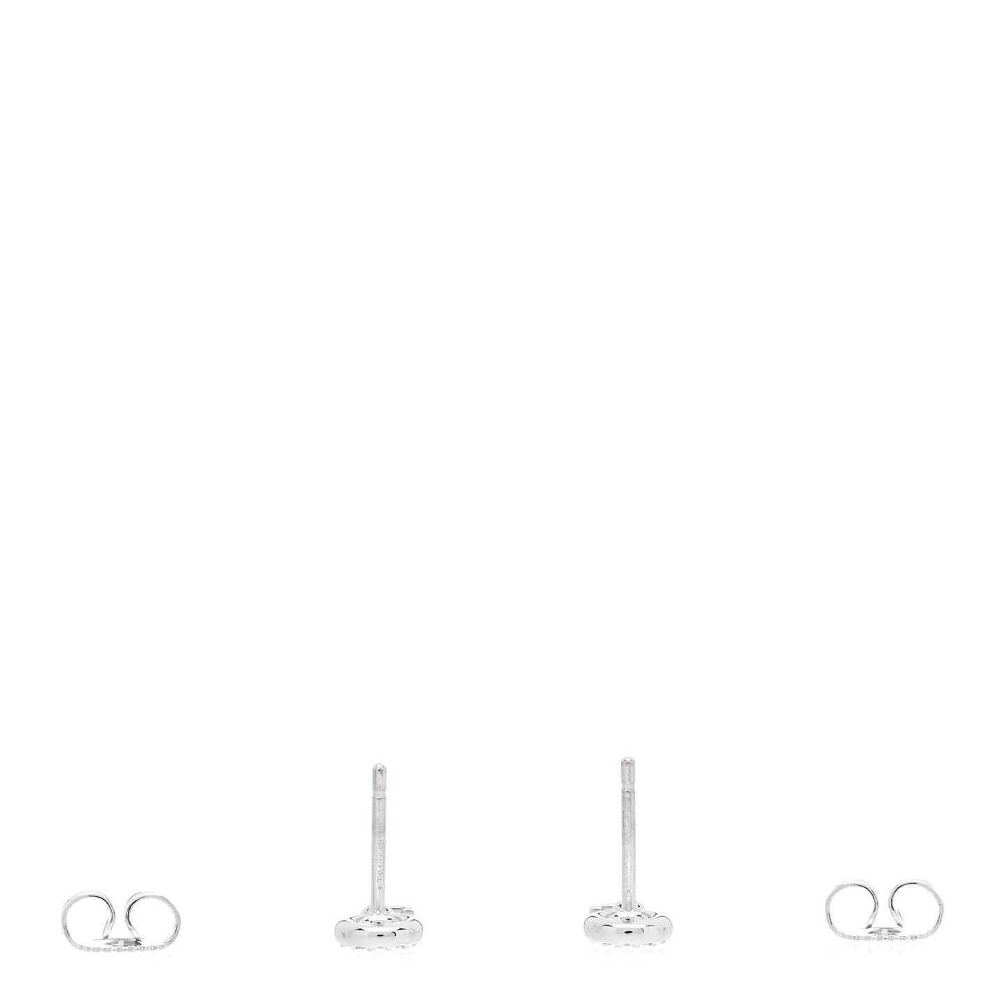 18K White Gold Diamond Mini Key Earrings