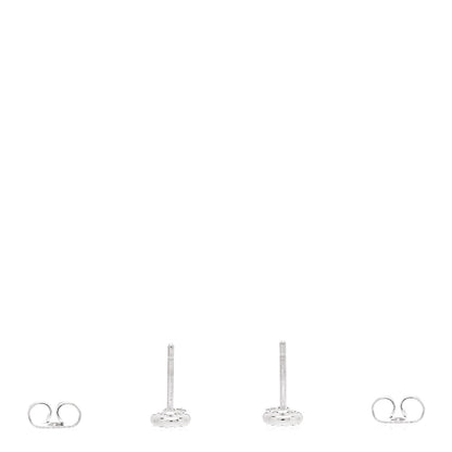 Tiffany 18K White Gold Diamond Mini Key Earrings 3 of 4