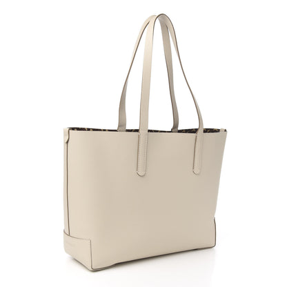 Burberry Calfskin Embossed Monogram Motif Medium Tote Limestone 2 of 8