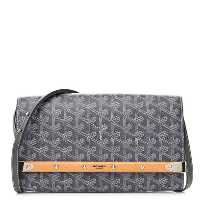 Goyard Goyardine Monte Carlo Bois Clutch With Strap Gray 1 of 12